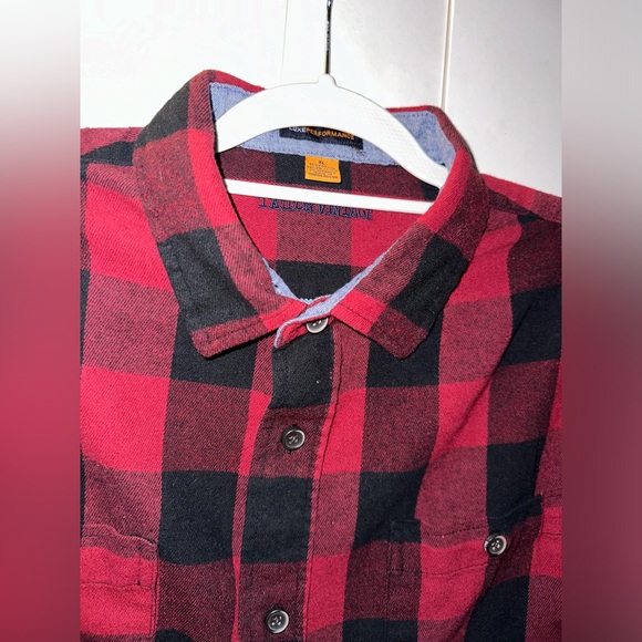NWOT Tailor Vintage Luxe Performance Flannel Long Sleeve Button Down Shirt 🎄❤️ - Picture 5 of 8